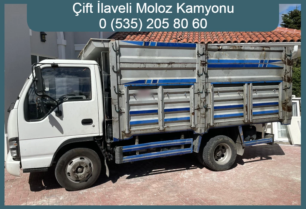 Çift ilaveli moloz kamyonu ile yapılan moloz taşıma hizmeti.